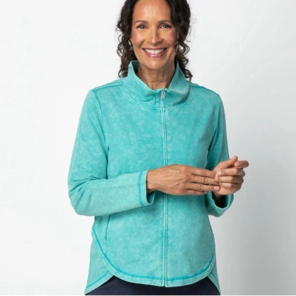 Habitat River Wash Chill Jacket Sweatshirt Relaxed Fit Lake Blue Women’s Large